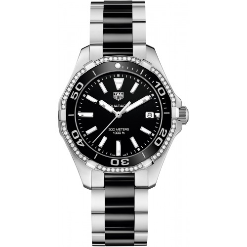 Tag Heuer Aquaracer Black Dial Diamond Ladies Sport Watch WAY131G-BA0913 Tag Heuer Aquaracer Black Dial Diamond Ladies Sport Watch WAY131G-BA0913